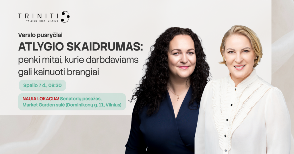Verslo pusryčiai | ATLYGIO SKAIDRUMAS: penki mitai, kurie darbdaviams gali kainuoti brangiai